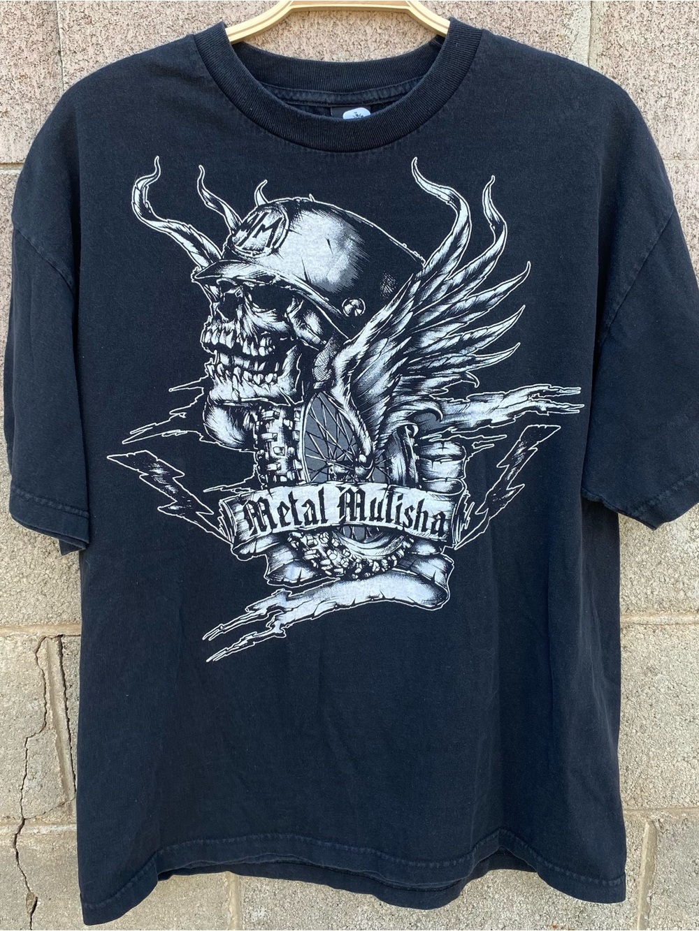 Vintage Metal Mulisha Shirt Mens XL Black Logo Skull Graphic Adult Y2k